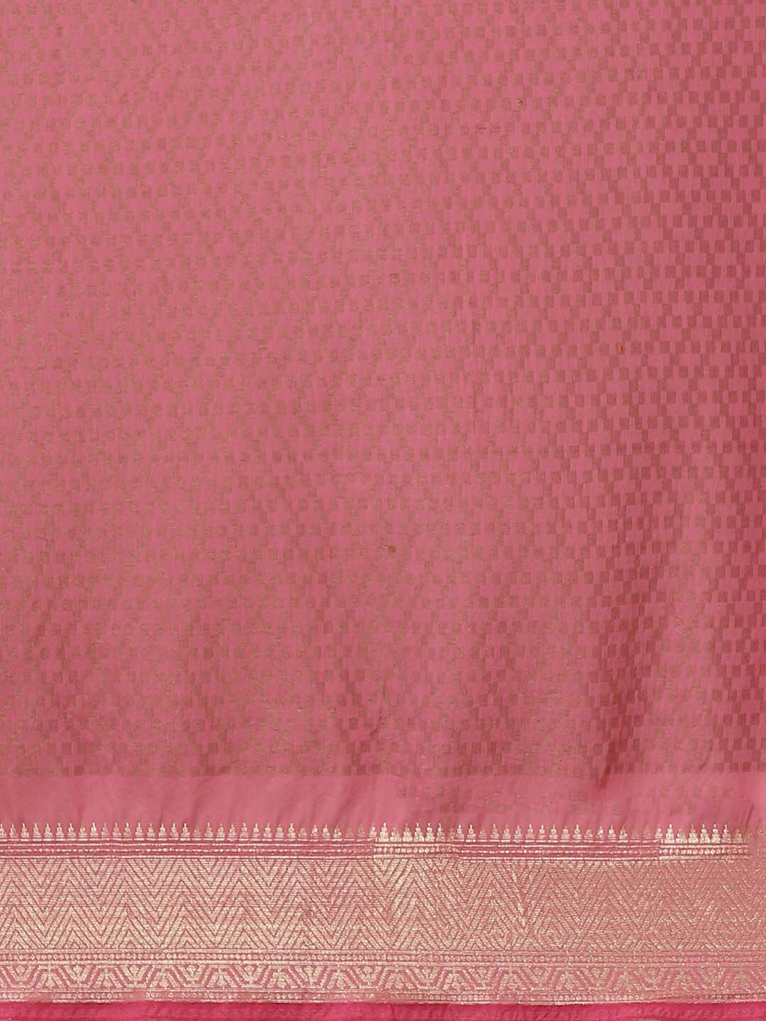 Indethnic Banarasi Fuchsia Woven Design Work Wear Saree - Saree Detail View