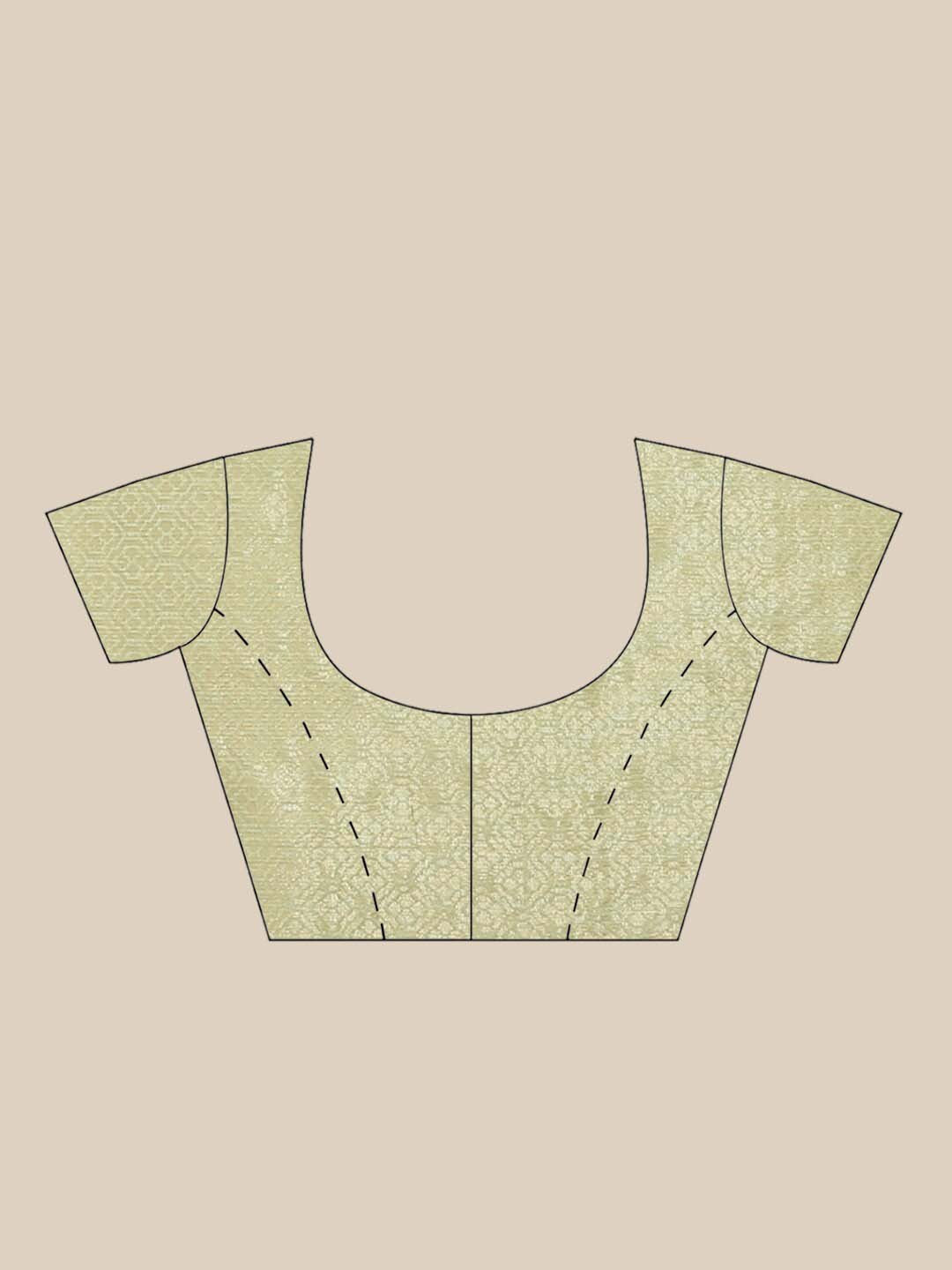 Indethnic Banarasi Pista Woven Design Work Wear Saree - Blouse Piece View