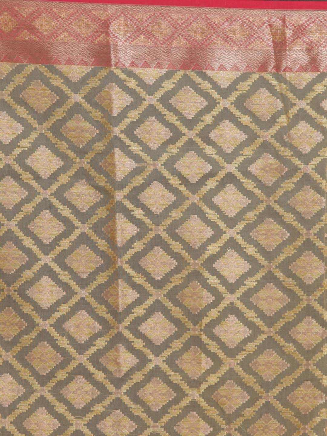 Indethnic Banarasi Beige Woven Design Festive Wear Saree - Saree Detail View