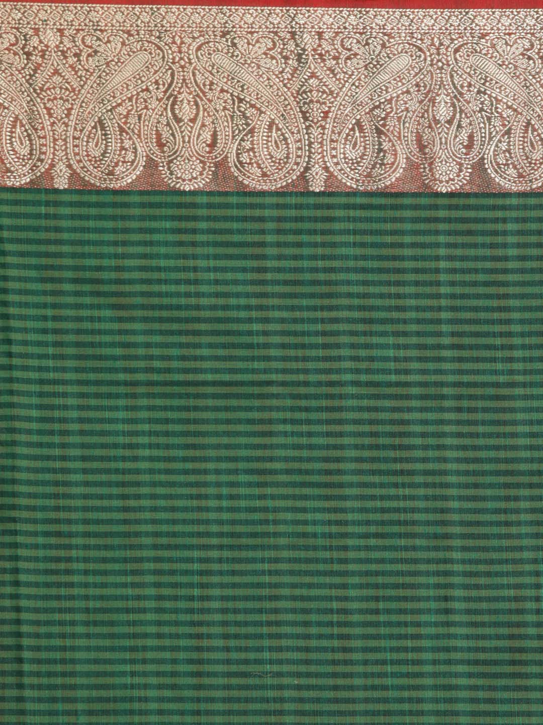 Indethnic Banarasi Green Woven Design Daily Wear Saree - Saree Detail View