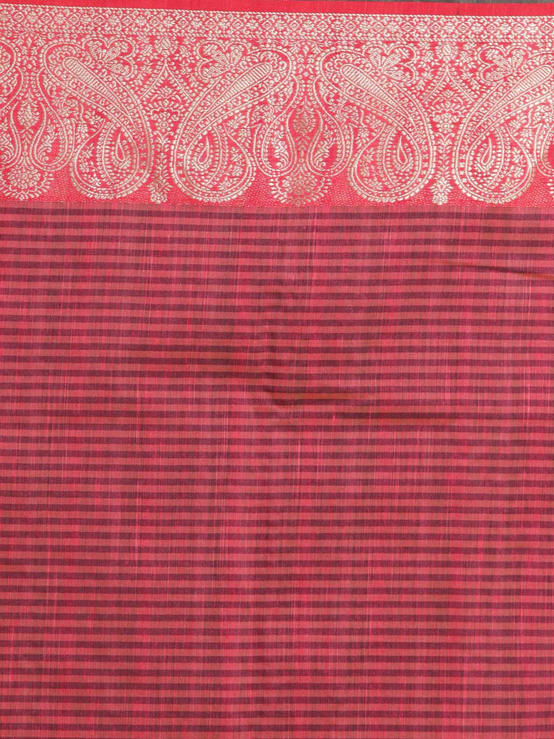 Indethnic Banarasi Magenta Woven Design Daily Wear Saree - Saree Detail View