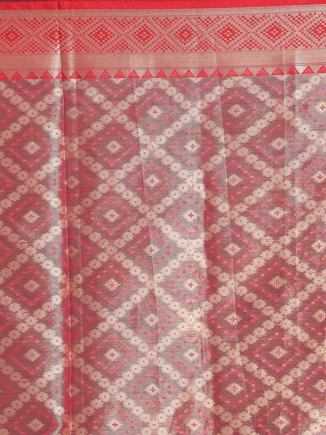 Indethnic Banarasi Magenta Woven Design Daily Wear Saree - Saree Detail View