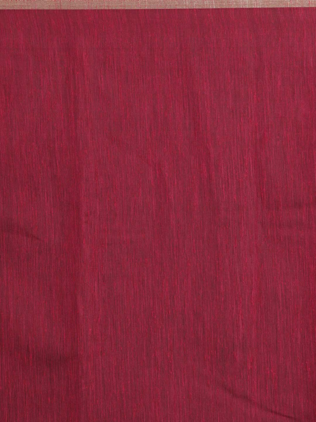 Indethnic Banarasi Maroon Solid Daily Wear Saree - Saree Detail View