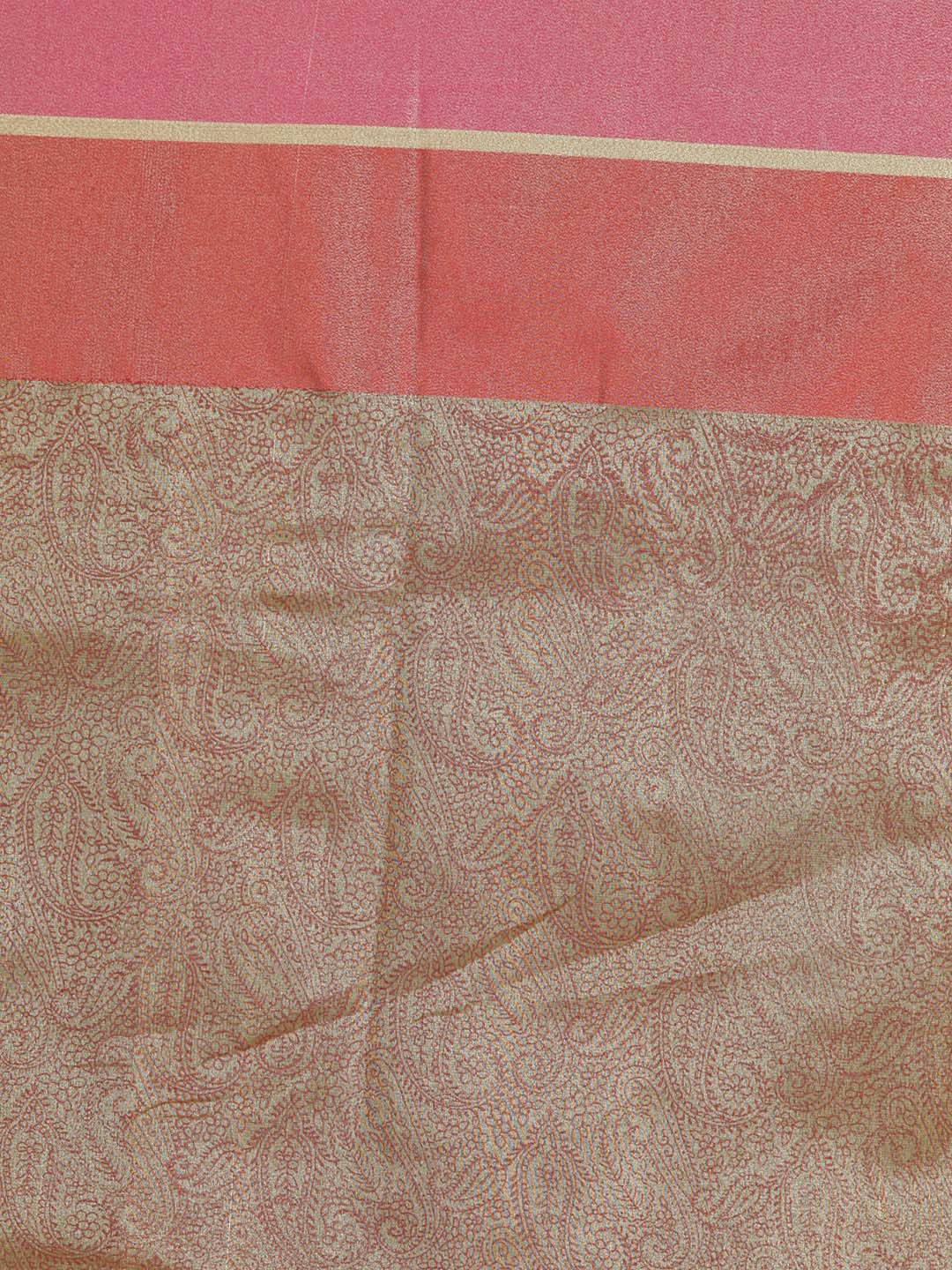 Indethnic Banarasi Silver Printed Daily Wear Saree - Saree Detail View
