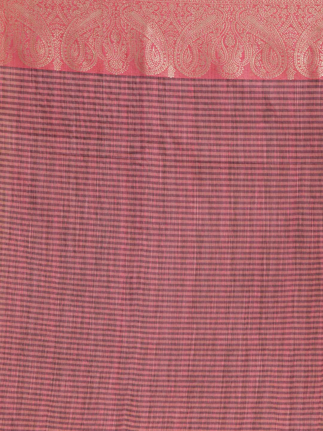 Indethnic Banarasi Pink Woven Design Daily Wear Saree - Saree Detail View