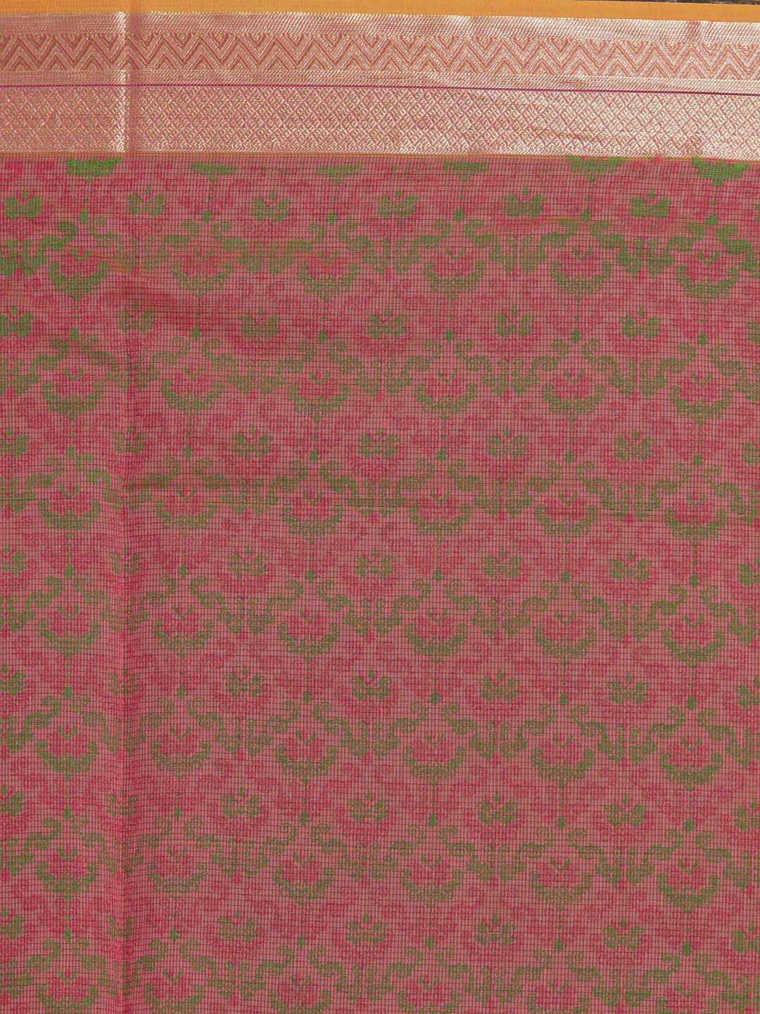 Indethnic Banarasi Pink Printed Daily Wear Saree - Saree Detail View
