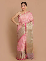 ROSE RADIANCE (BANARASI COTTON BLEND SAREE)