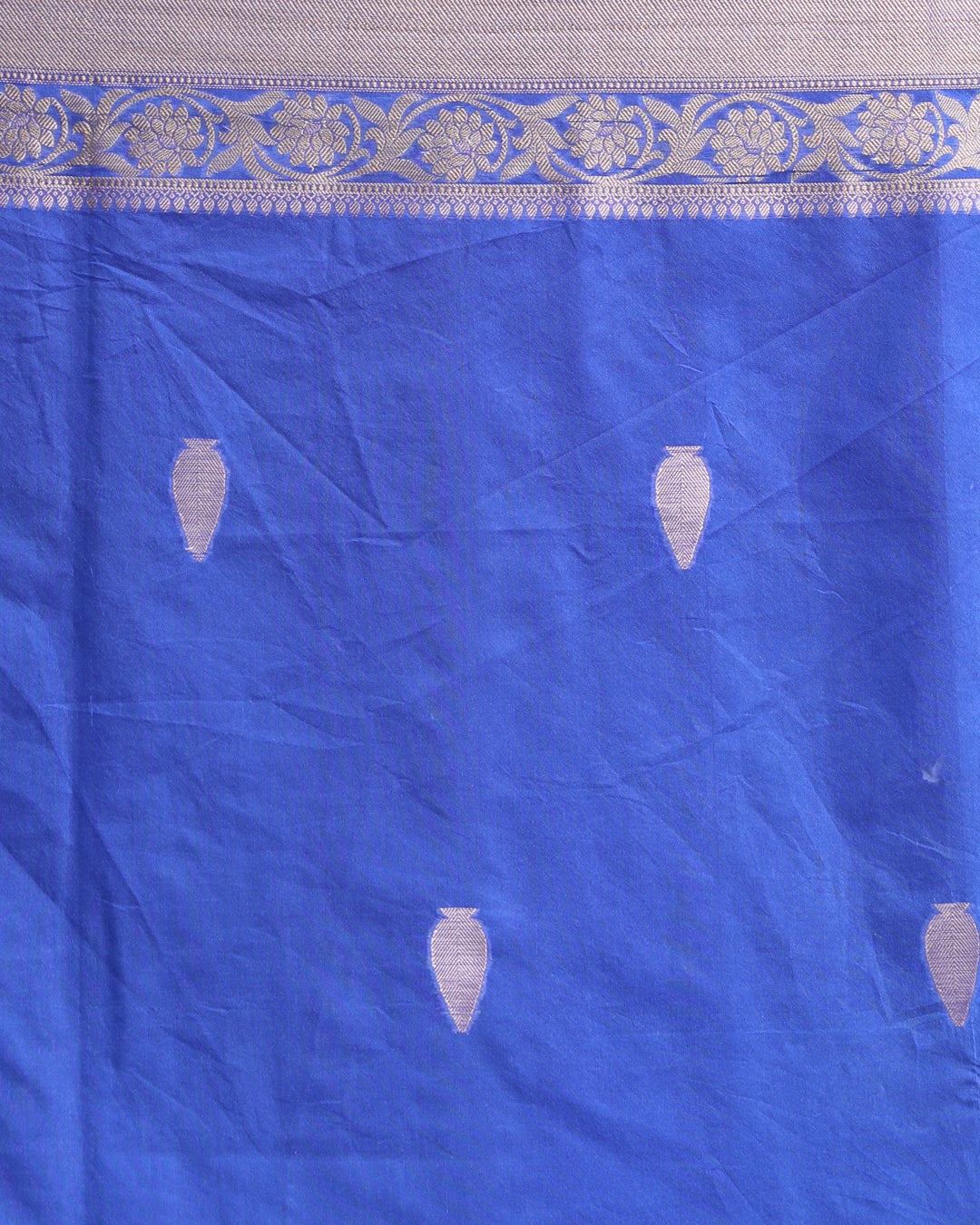 Banarasi Blue Ethnic Motifs Woven Design Festive Wear Saree