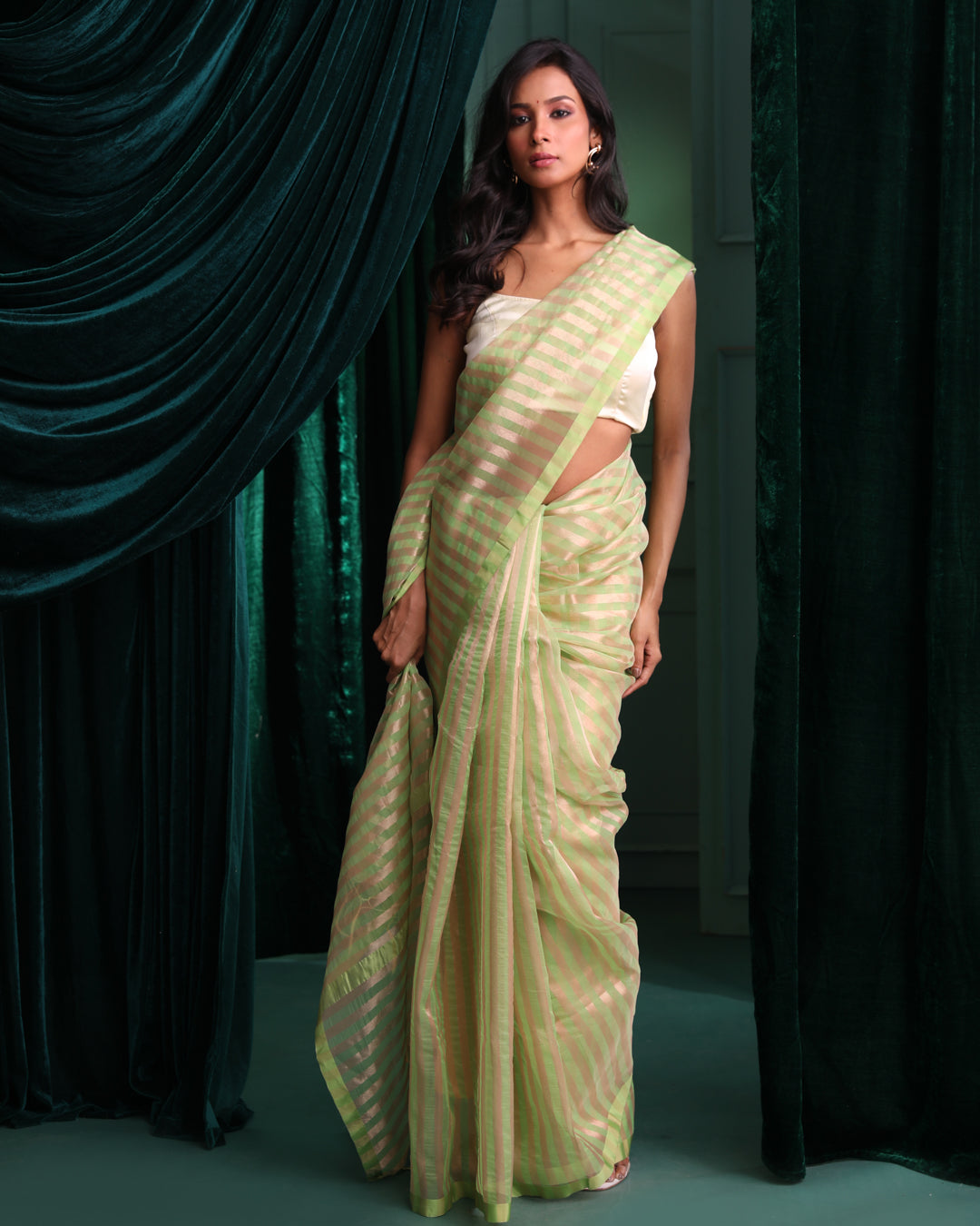 EMERALD GLOW (BANARASI ART SILK SAREE)