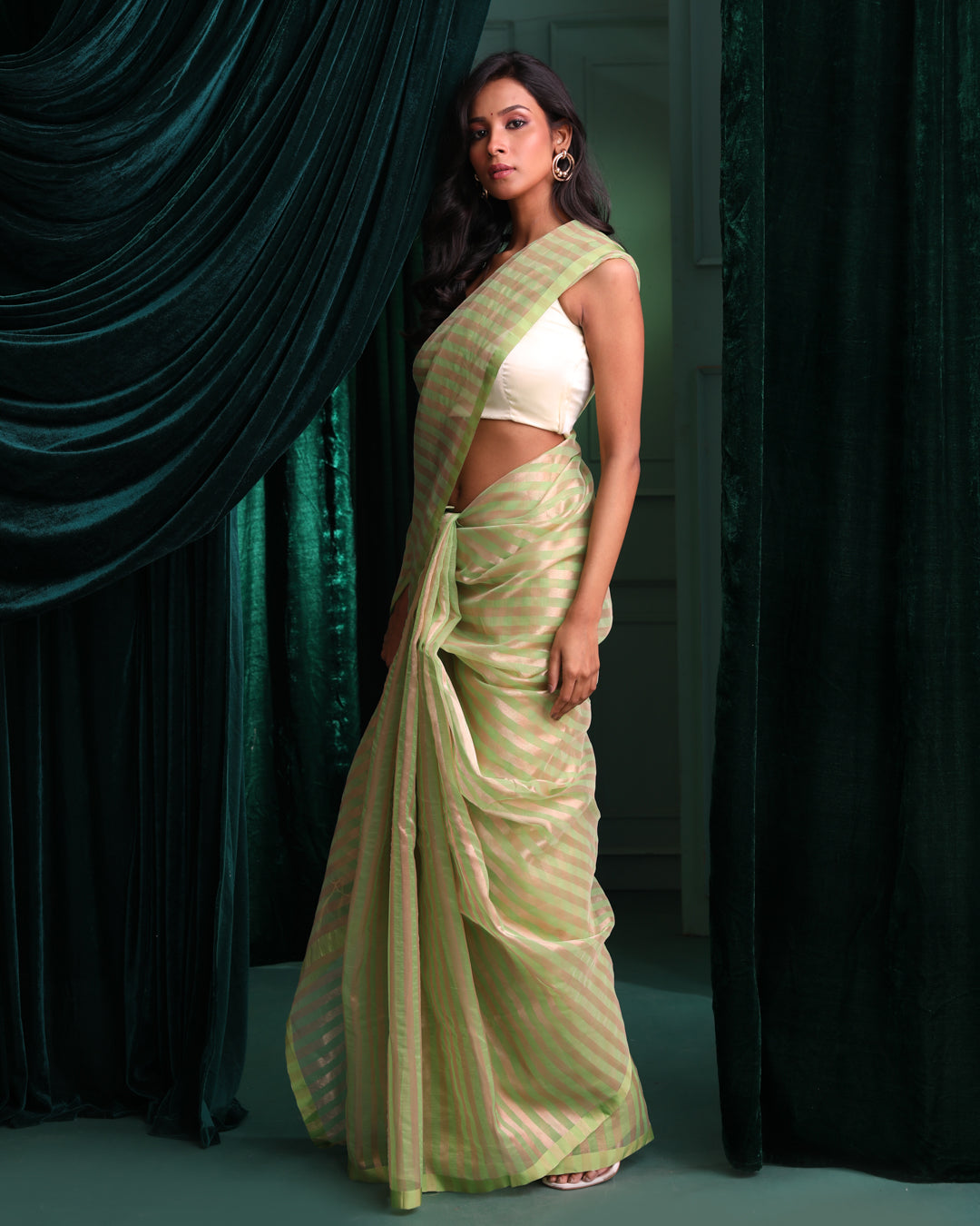 EMERALD GLOW (BANARASI ART SILK SAREE)