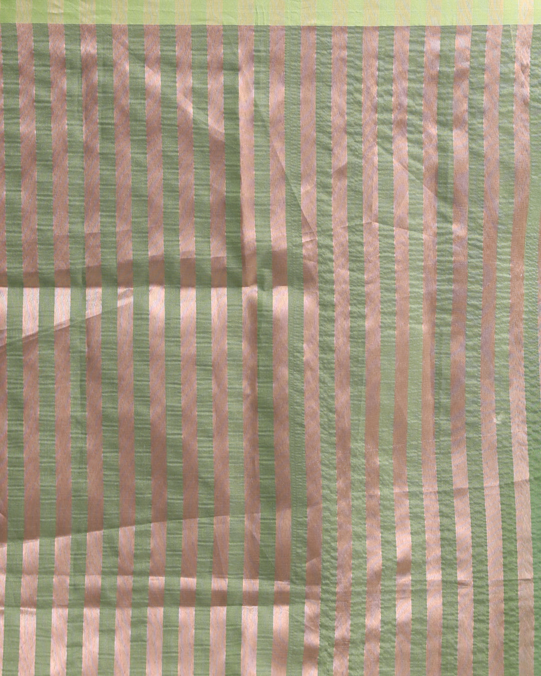 Banarasi Green Striped Woven Design Festive Wear Saree