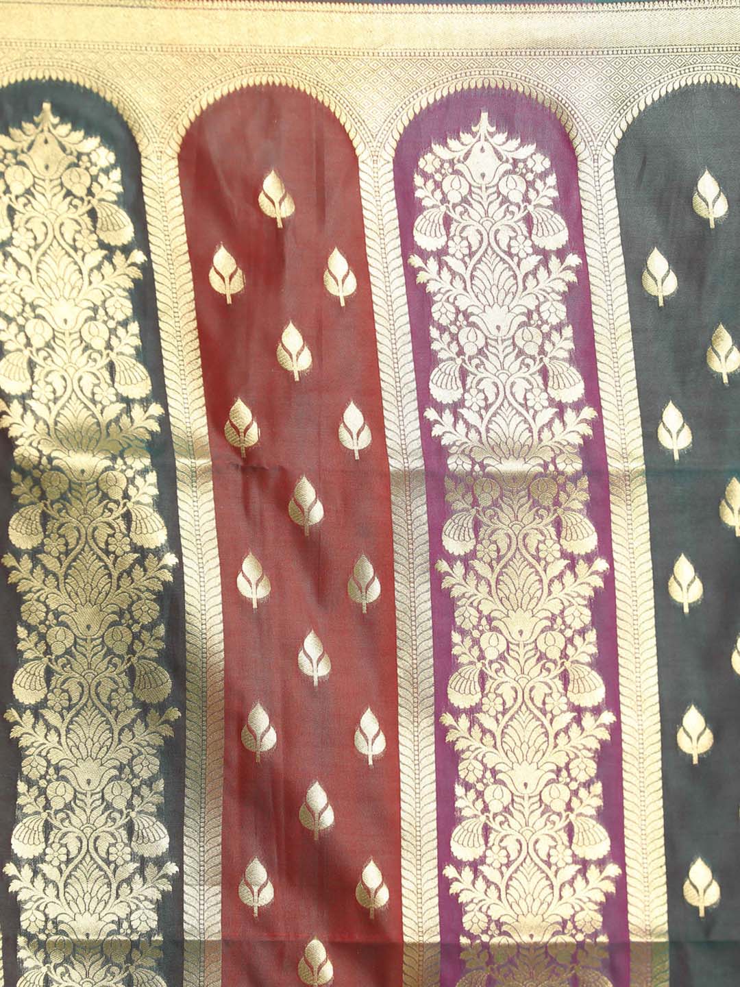 Indethnic Banarasi Multi Ethnic Motifs Woven Design Festive Wear Saree - Saree Detail View