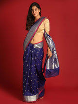 AZURE ROYAL BLUE (BANARASI ART SILK SAREE)