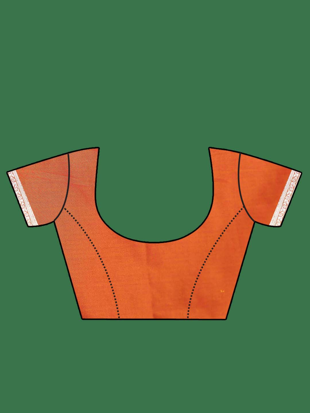 Indethnic Banarasi Orange Ethnic Motifs Woven Design Festive Wear Saree - Blouse Piece View