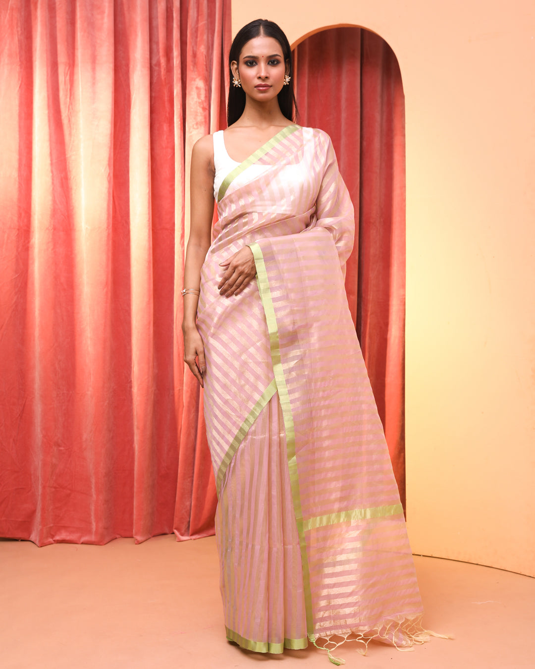 BLUSH RADIANCE (BANARASI ART SILK SAREE)