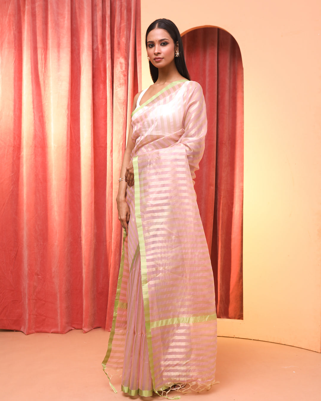 BLUSH RADIANCE (BANARASI ART SILK SAREE)