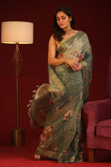 EVERGREEN FOREST (BANARASI ORGANZA SAREE)