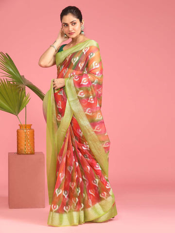 SPRING COLORS (BANARASI COTTON BLEND SAREE)