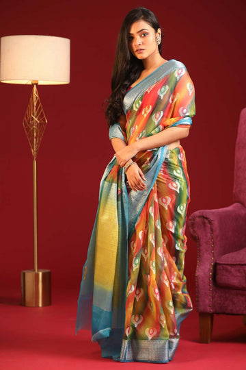SUMMER BREEZE (BANARASI COTTON BLEND SAREE)