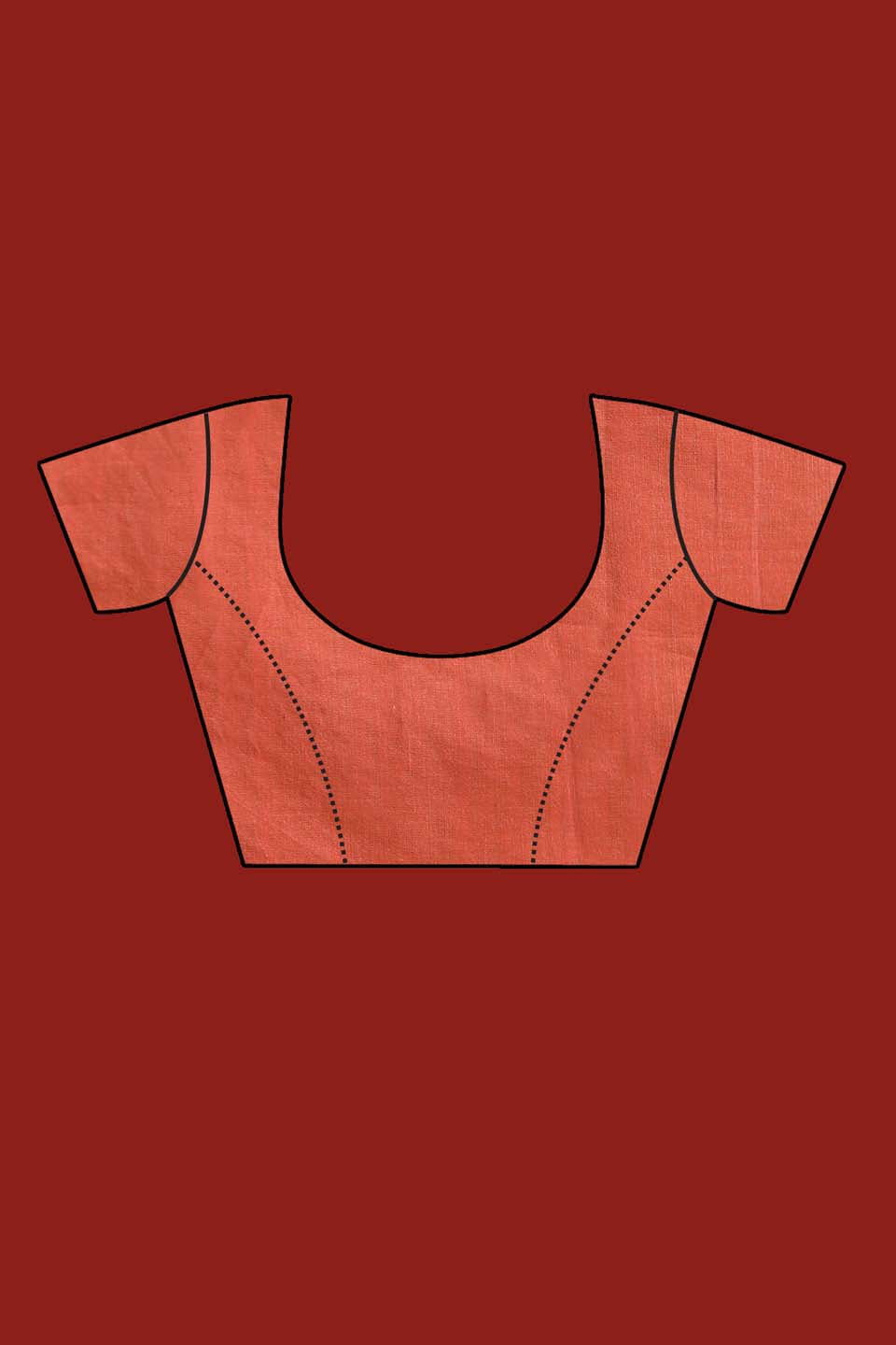 Indethnic Banarasi Orange Ethnic Motifs Woven Design Traditional Wear Saree - Blouse Piece View