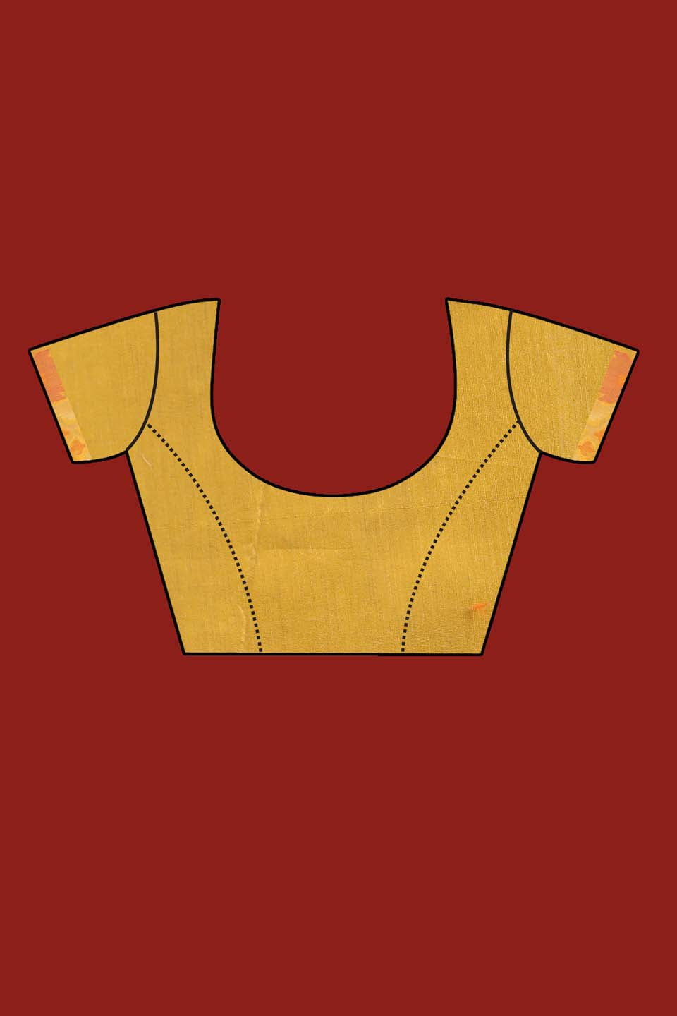 Indethnic Banarasi Yellow Ethnic Motifs Woven Design Traditional Wear Saree - Blouse Piece View