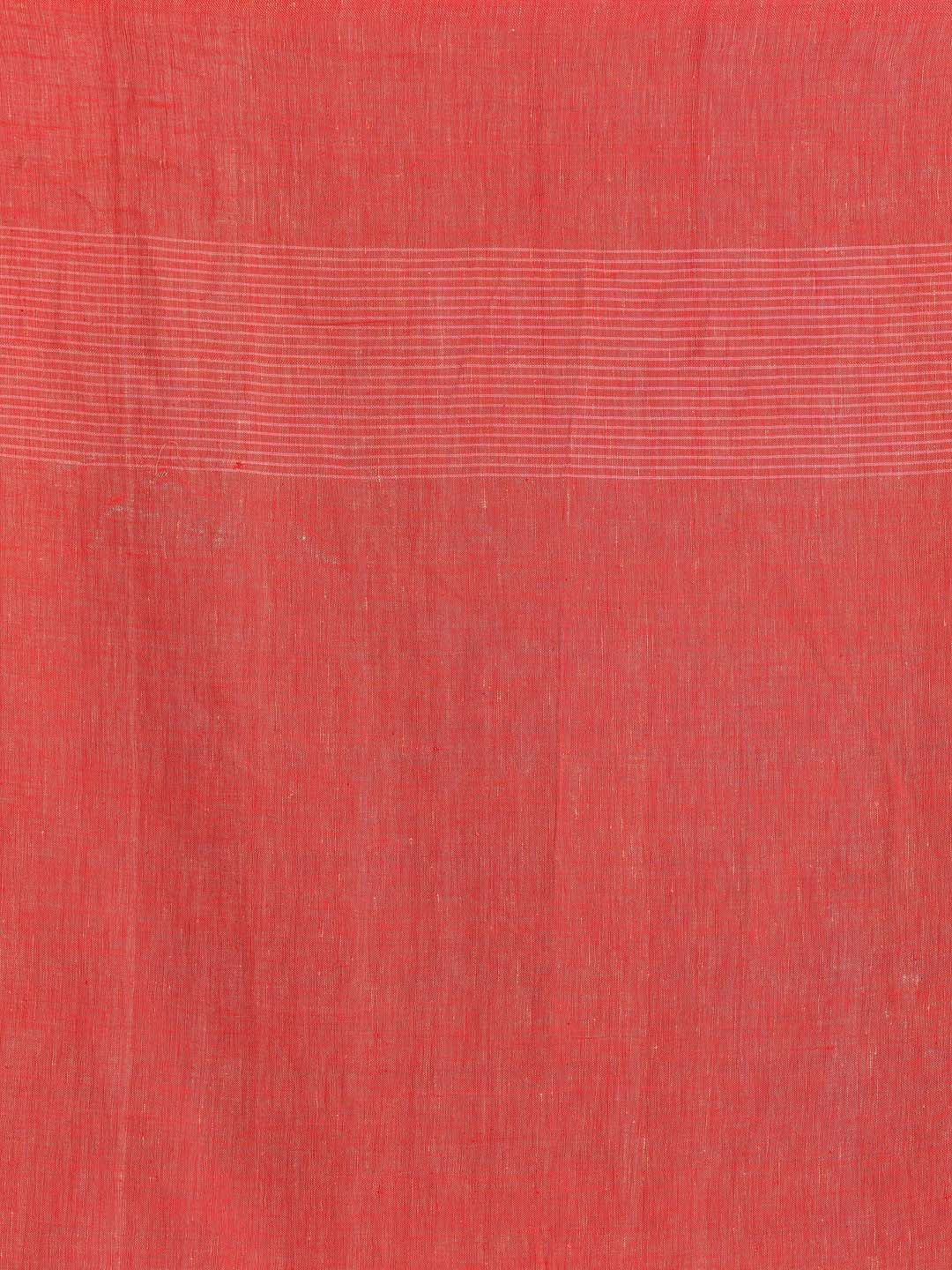 Indethnic Banarasi Red Solid Daily Wear Saree - Saree Detail View