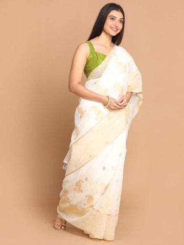 GOLDEN MEMORIES (BANARASI LINEN SAREE)