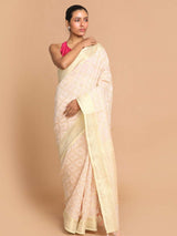 GOLDEN MUSE (BANARASI LINEN SAREE)