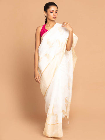 AFFOGATO (BANARASI LINEN SAREE)
