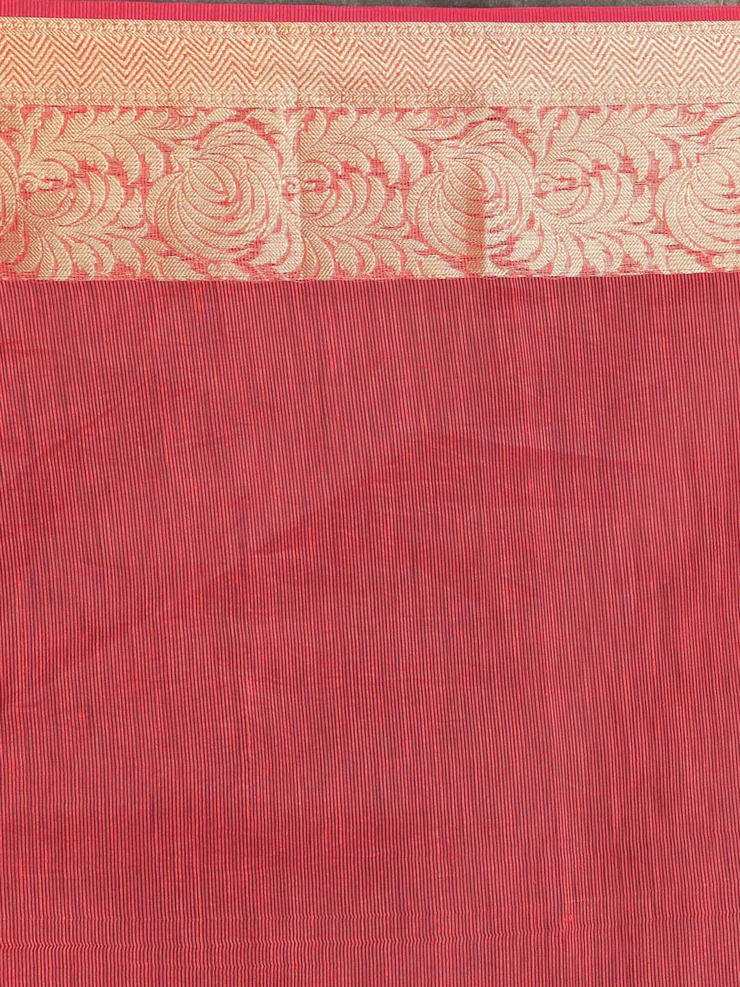 Indethnic Banarasi MAGENTA Woven Design Work Wear Saree - Saree Detail View