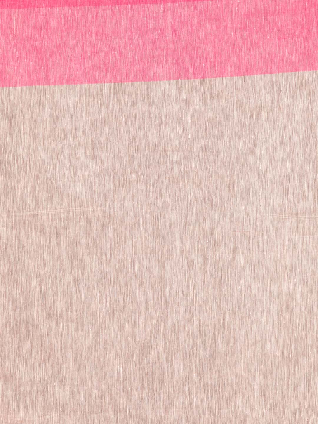 Indethnic Banarasi Pink Solid Work Wear Saree - Saree Detail View