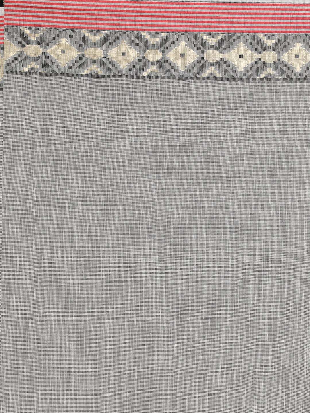 Indethnic Banarasi STEEL GREY Woven Design Work Wear Saree - Saree Detail View