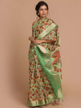 ROSS MOSS (BANARASI ORGANZA SAREE)
