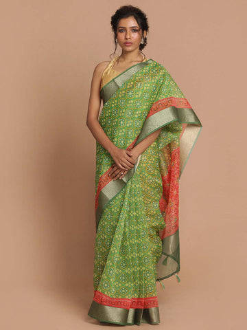 HONEYDEW (BANARASI ORGANZA SAREE)
