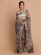 BOTANIC ELEGANCE (BANARASI ORGANZA SAREE)