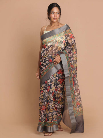 BOTANIC ELEGANCE (BANARASI ORGANZA SAREE)