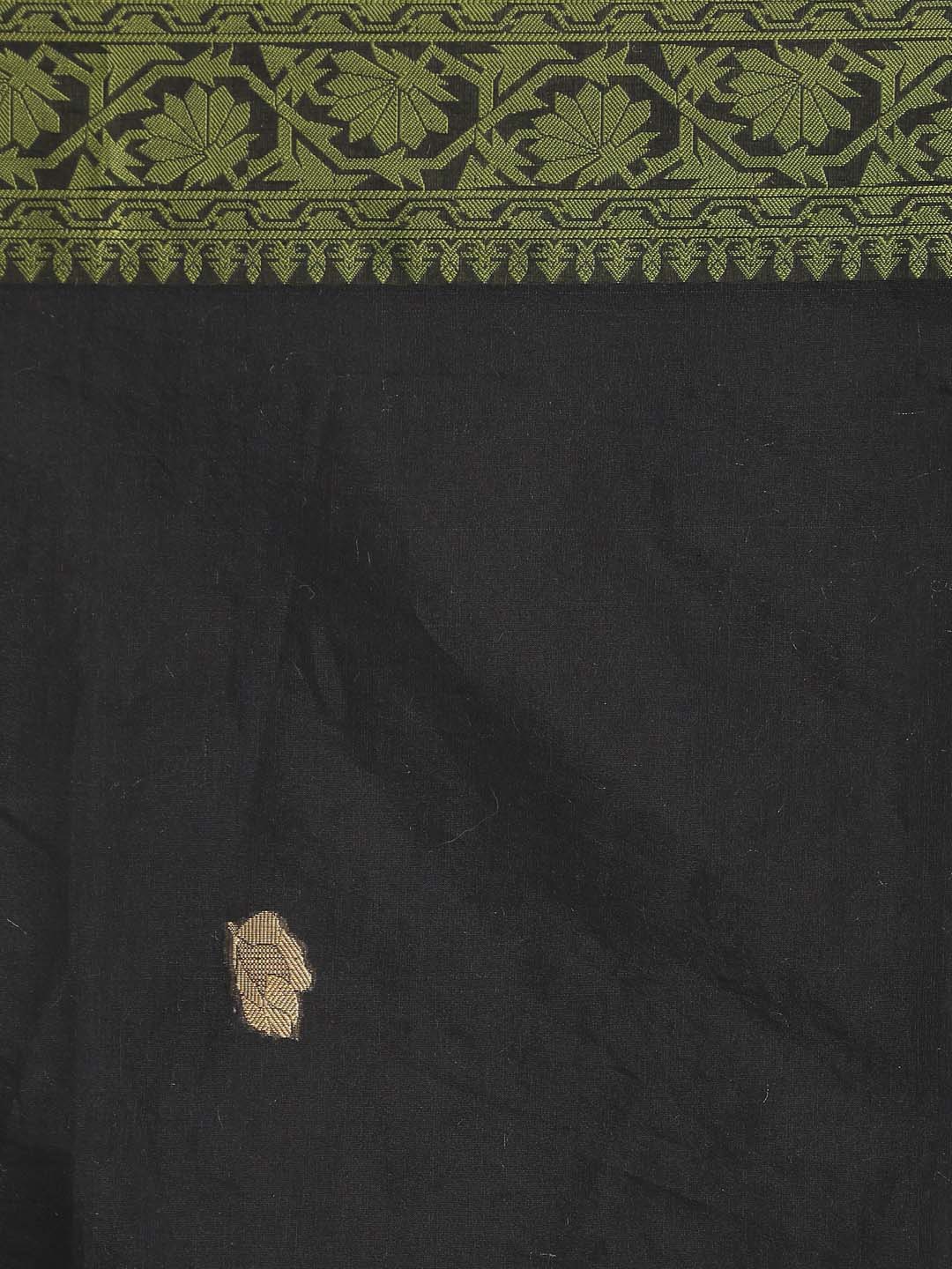 Indethnic Banarasi Black Woven Design Festive Wear Saree - Saree Detail View