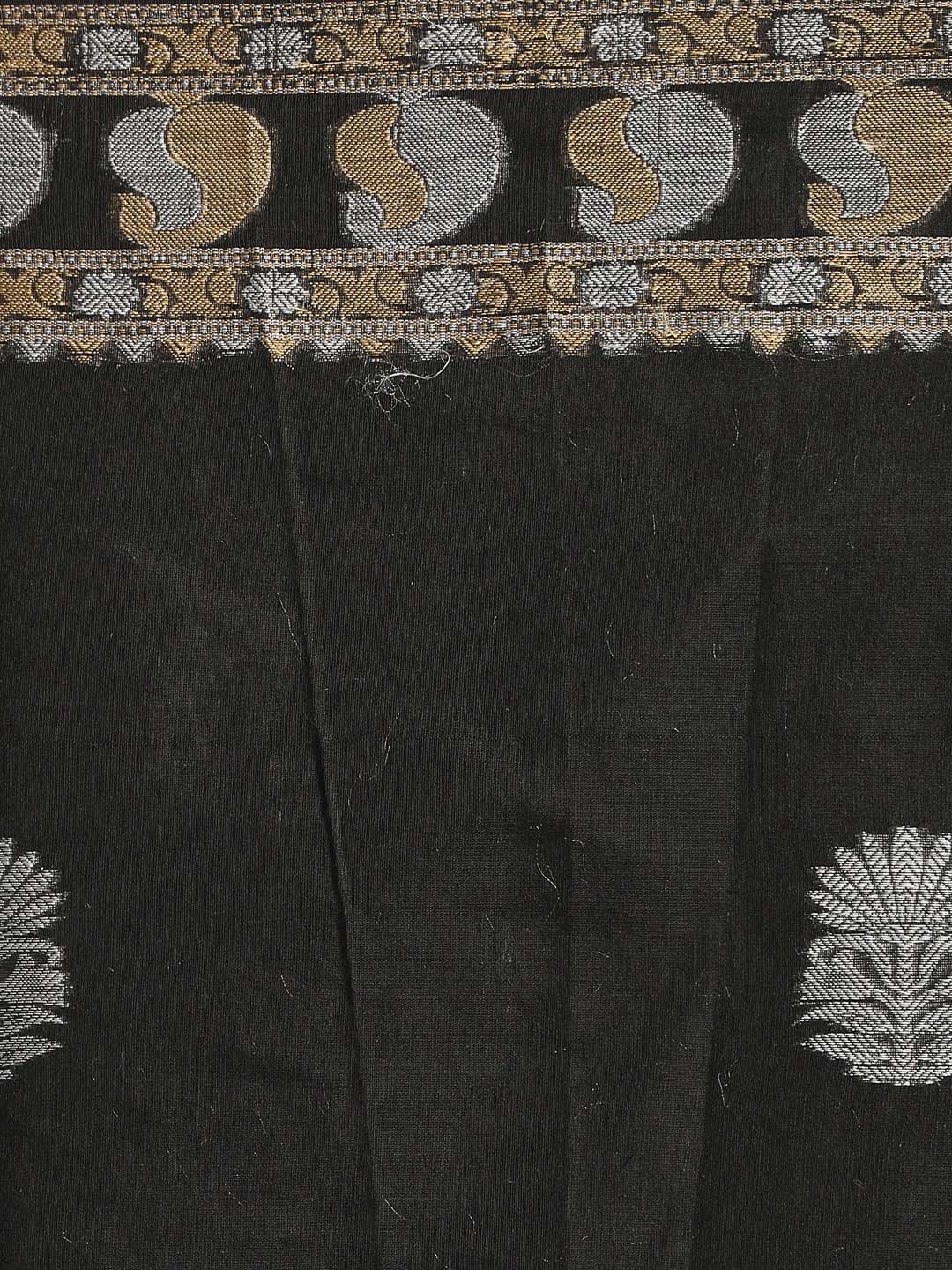 Indethnic Banarasi Black Woven Design Daily Wear Saree - Saree Detail View