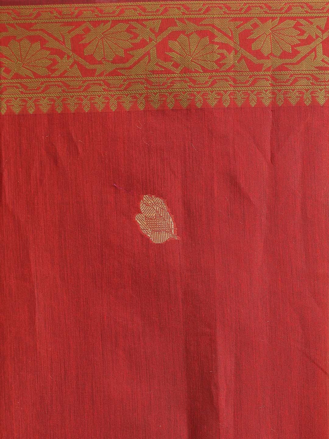 Indethnic Banarasi Red Woven Design Festive Wear Saree - Saree Detail View