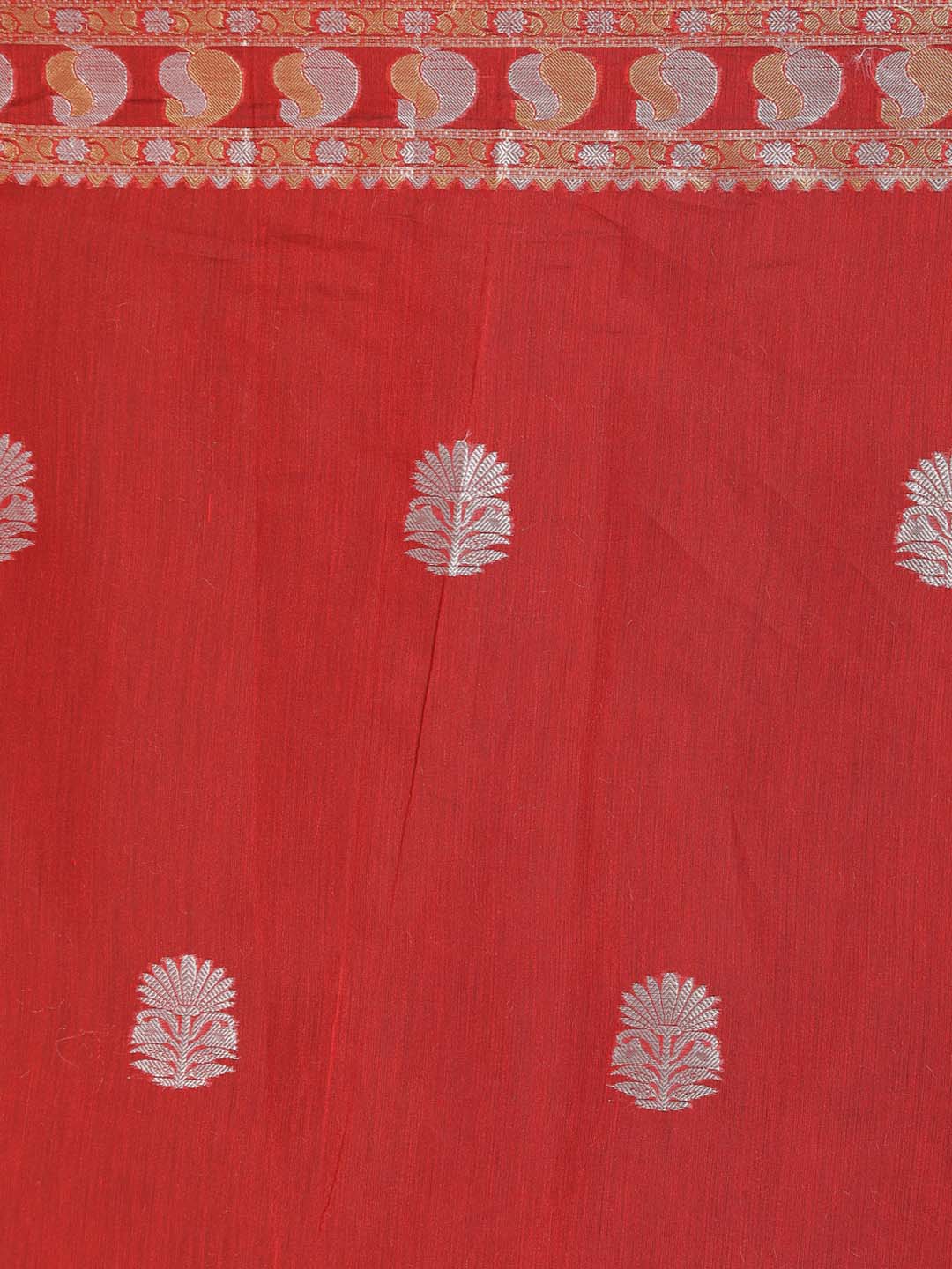 Indethnic Banarasi Red Woven Design Daily Wear Saree - Saree Detail View