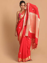 RED HOT SAUCE (BANARASI COTTON BLEND SAREE)