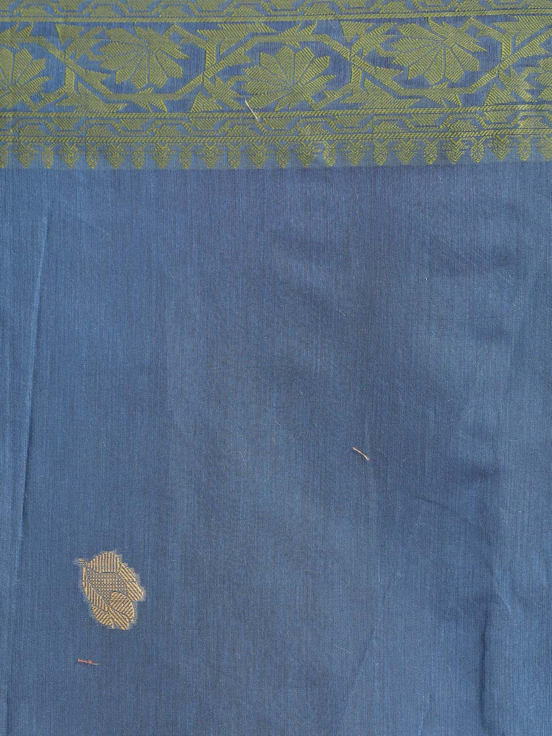 Indethnic Banarasi Blue Woven Design Festive Wear Saree - Saree Detail View