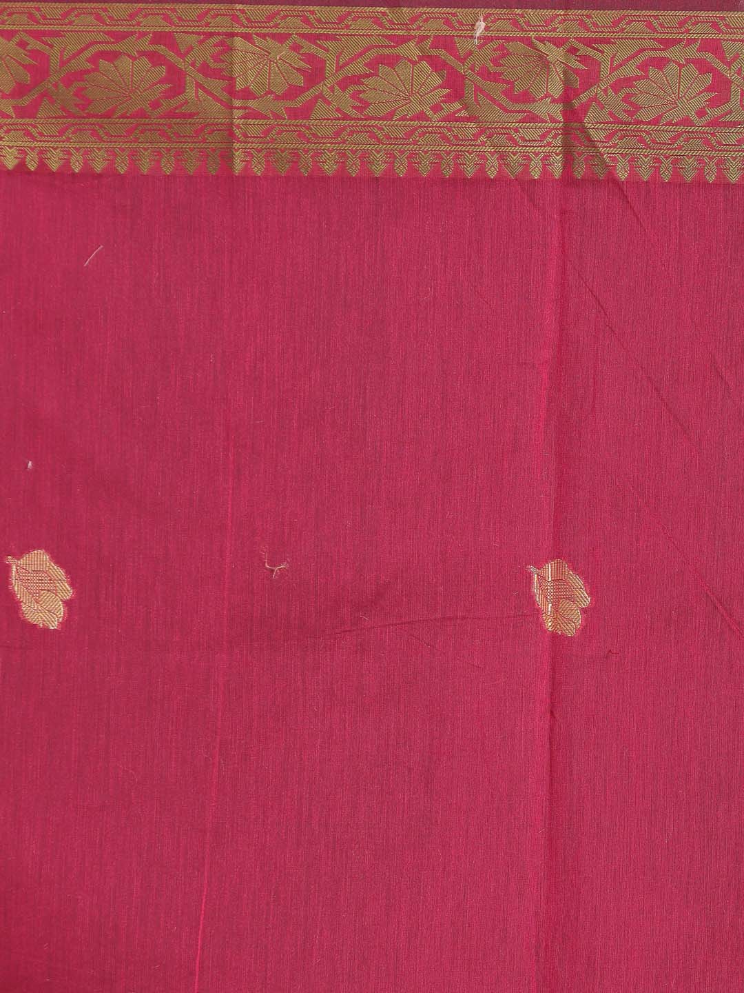 Indethnic Banarasi Magenta Woven Design Festive Wear Saree - Saree Detail View