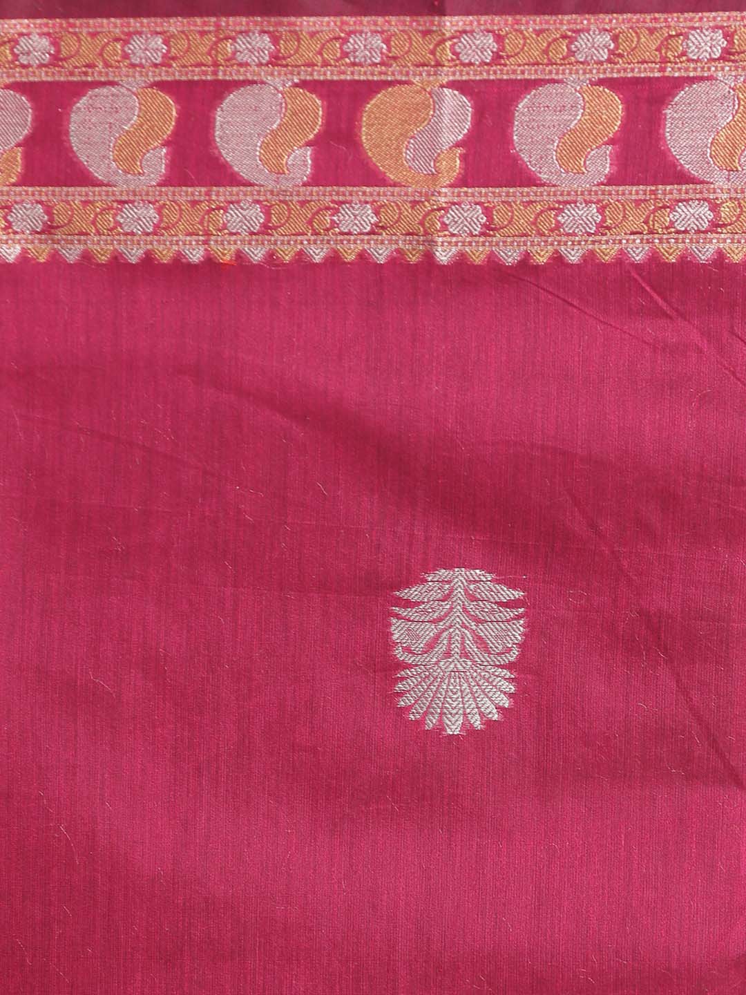 Indethnic Banarasi Purple Woven Design Daily Wear Saree - Saree Detail View