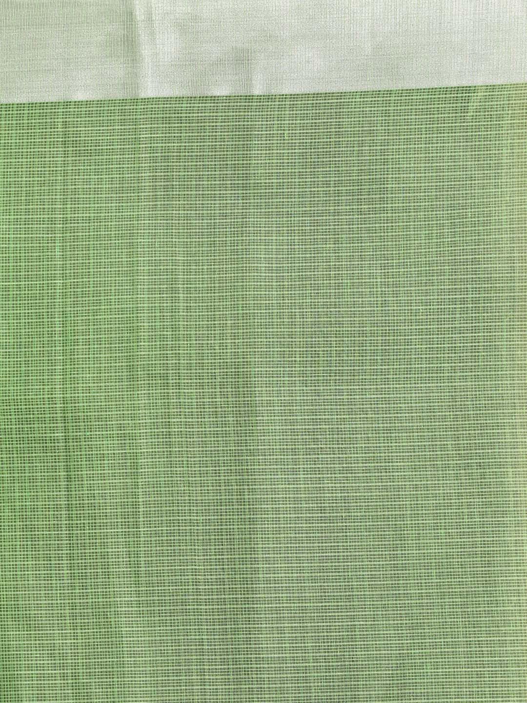 Indethnic Kota Green Solid Work Wear Saree - Saree Detail View