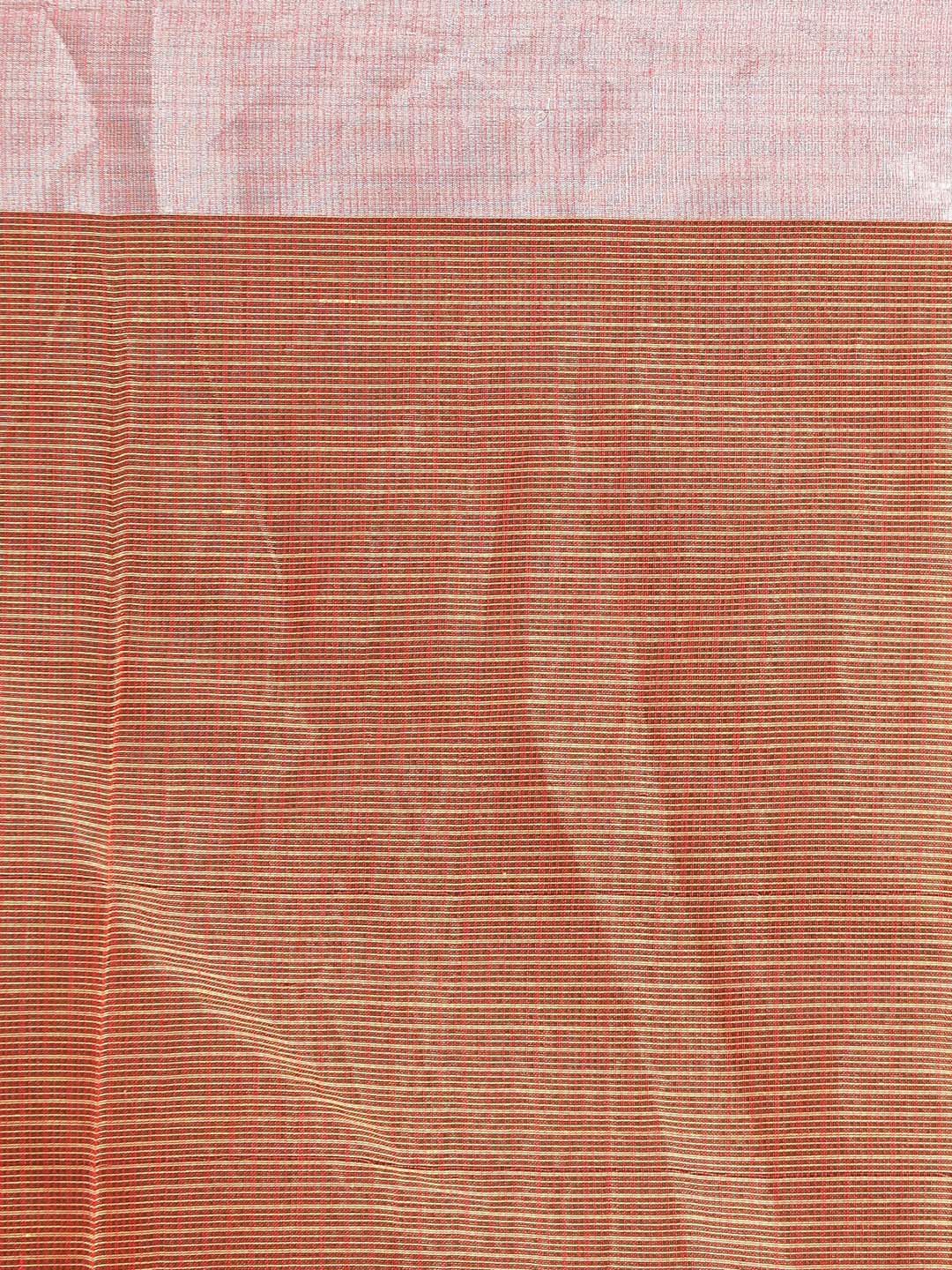 Indethnic Kota Rust Solid Work Wear Saree - Saree Detail View
