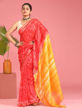 CRIMSON MIRAGE (CHANDERI SILK COTTON SAREE)