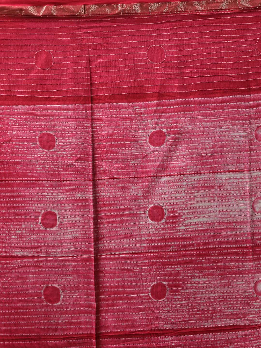 Indethnic Shibori Silk Cotton Saree in Pink - Saree Detail View