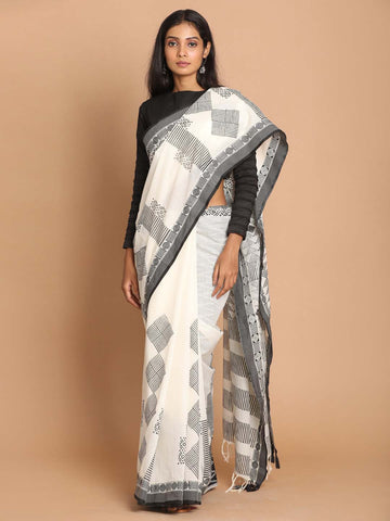 NOIR GRACE (HANDLOOM 100% PURE COTTON SAREE)