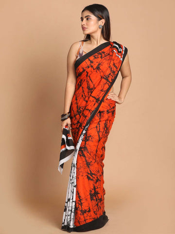 SCARLET ELEGANCE (HANDLOOM 100% PURE COTTON SAREE)